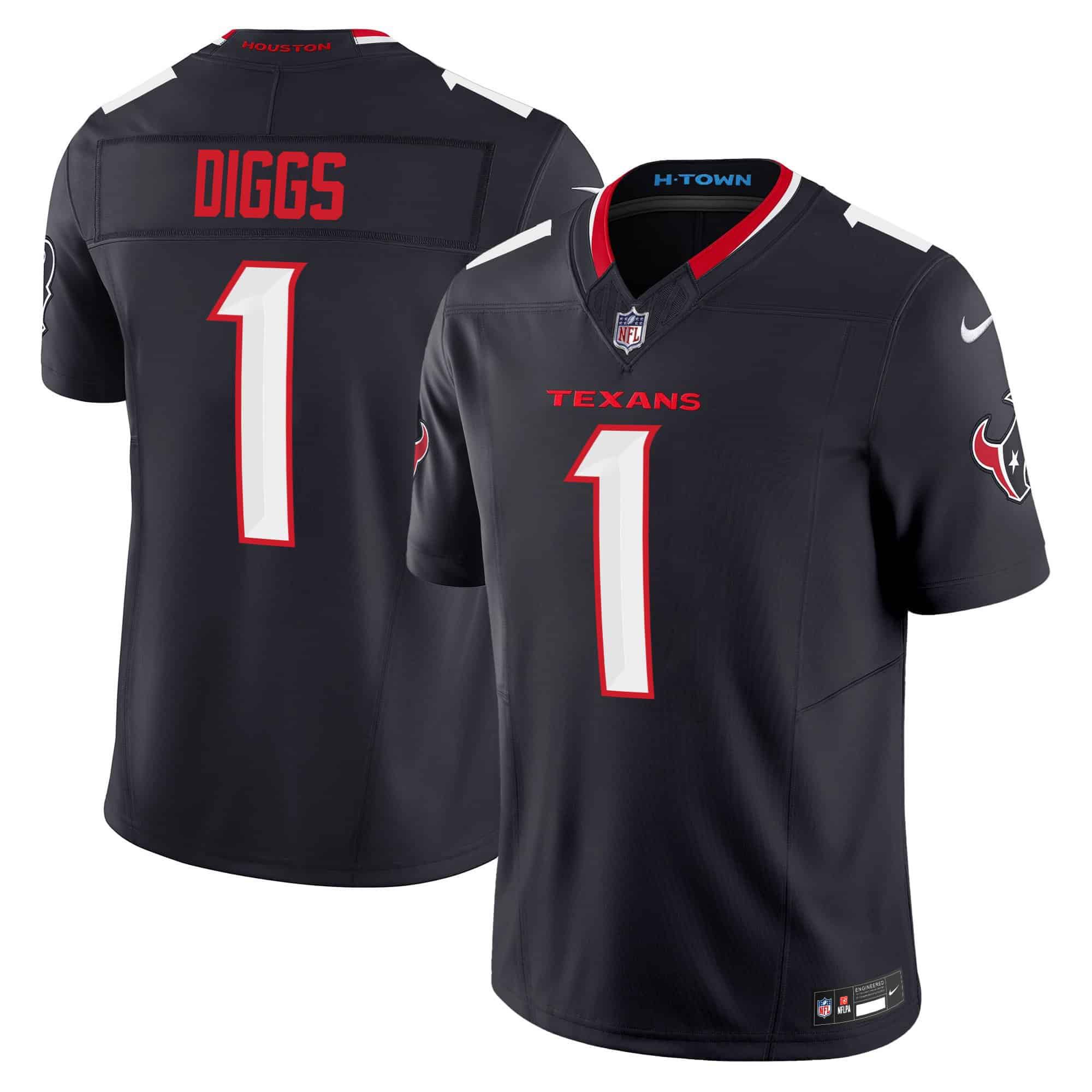 Men Houston Texans #1 Diggs Black 2024 Nike Vapor Limited NFL Jersey style 1->indianapolis colts->NFL Jersey